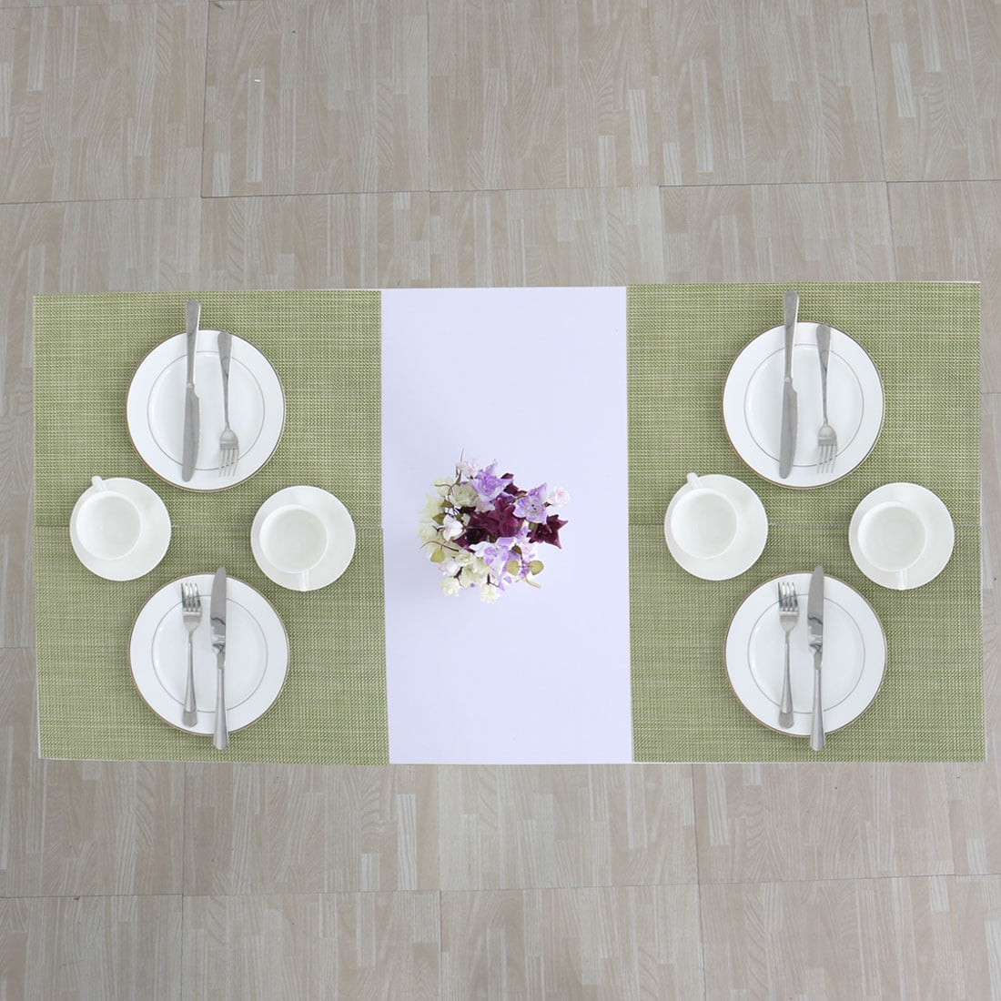 Grey Fontic 30x45cm Set of 6 Washable Table Place Mats Table Mats PVC Placemats Non-Slip and Environmental Protection Dining Mats 