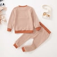 thumbnail image 4 of UAYOTSE Baby Boys Halloween Pumpkin Embroidery Outfit Waffle Knit Top Jogger Pants Fall Festival Wear Size 6-12 Months, 4 of 8