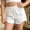 White, variant on Liyamei Girls Distressed Denim Shorts with Elastic Waist for Summer Play Size 3-11,Black