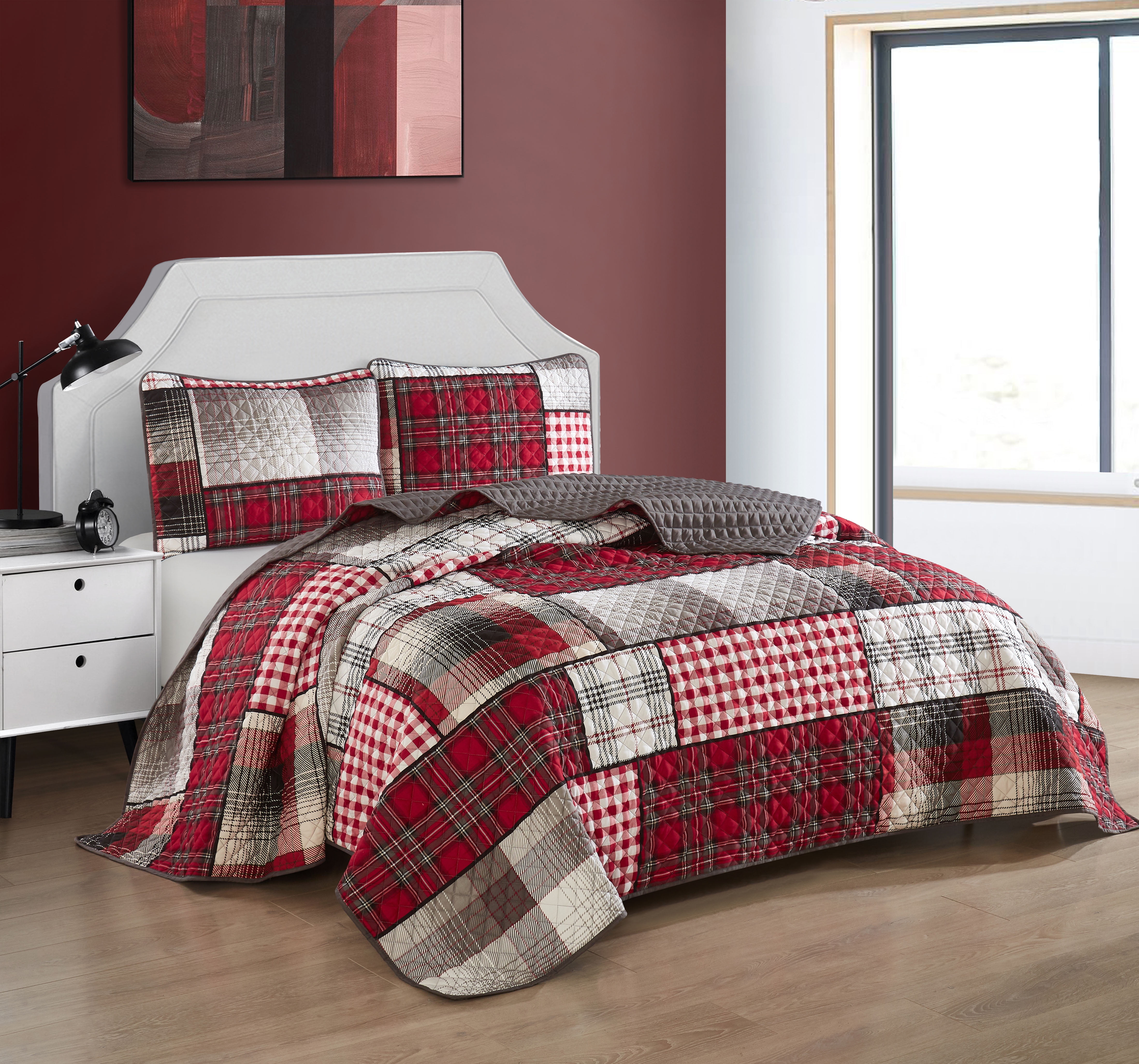 Details about   NEW ~ MODERN SPORTY RED BLUE WHITE GREY NAVY STRIPE BOYS QUILT COMFORTER SET 