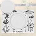 thumbnail image 3 of Ambesonne Unicorn Place Mats Set of 4, Occult with Pyramids, Standard Size, Black, 3 of 6
