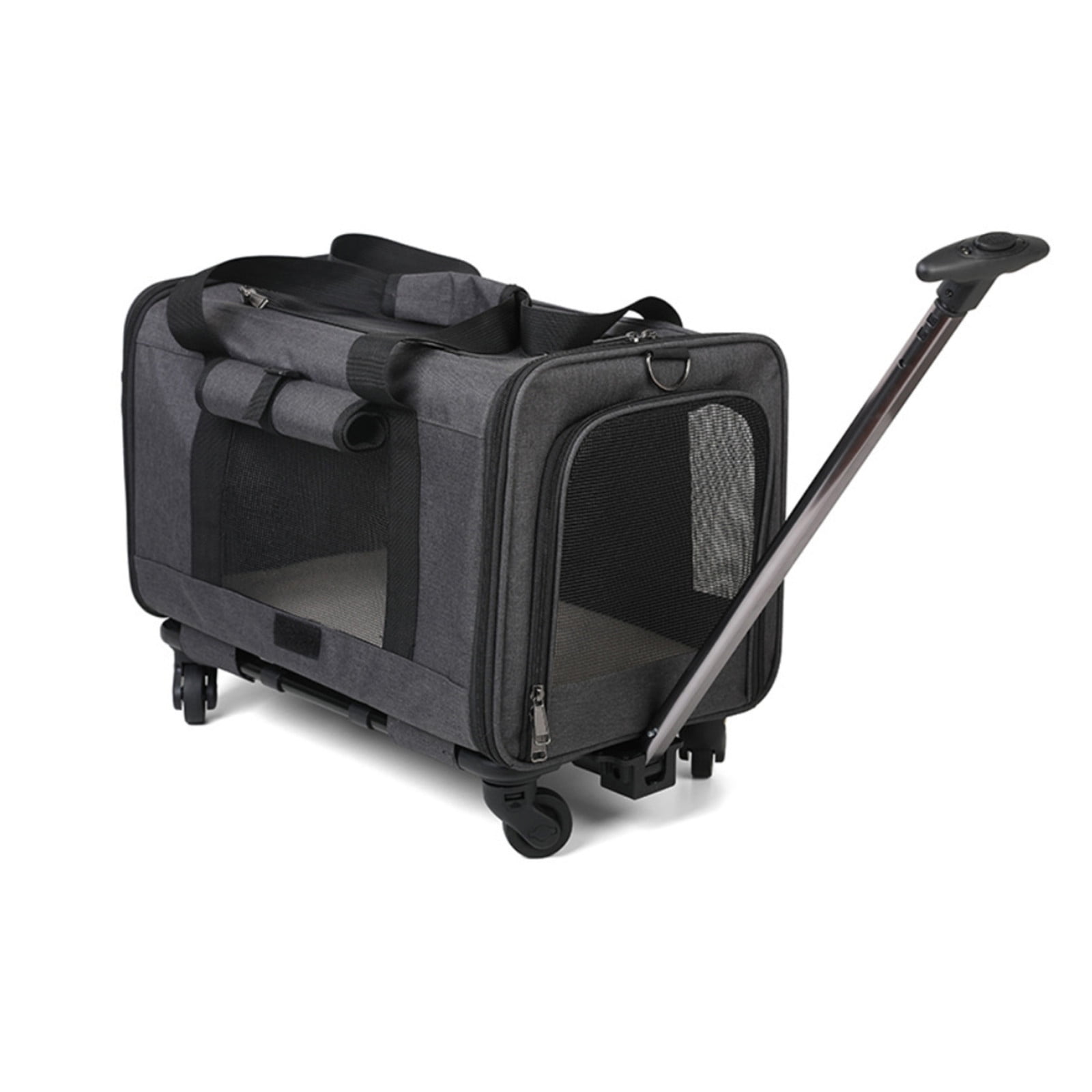 Canddidliike Portable Foldable Rolling Travel Carrier Detachable for Pet, Dark Grey Canddidliike Portable Foldable Rolling Travel Carrier Detachable for Pet, Dark Grey