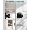 thumbnail image 4 of GOBEKOR Lot de 4 Boutons Mannequins Simples pour Porte, Intérieur Noir Mat, Boutons Mannequins pour Portes Françaises, Boutons Ronds pour Porte, Poignée de Porte en Acier Inoxydable, 4 of 8