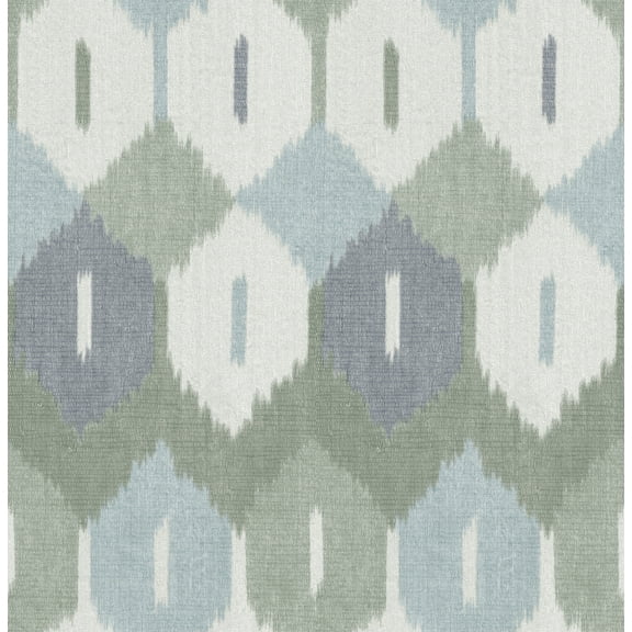 A-Street Prints Abilene Sea Green Ikat Wallpaper