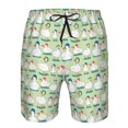 thumbnail image 3 of Honeii's Duck Print Men's Casual Shorts with Drawstring，Swim Trunks Quick Dry Beach Shorts, 3 of 5