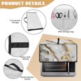 thumbnail image 6 of Renewold Toaster Oven Cover Dust Protection Easy Clean Microwave Oven Air Fryer Dust Cover Polyester Kitchen Countertop Appliance Protector, 20.5 x 16.5 x 10 Inches, Marble White Gold, 6 of 7