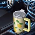 thumbnail image 6 of OBREWU Lemon Tumbler with Handle and Lid,Lemon 40oz Double Wall Vacuum Insulated Tumbler,Cups Gift for Women and Men, 6 of 7