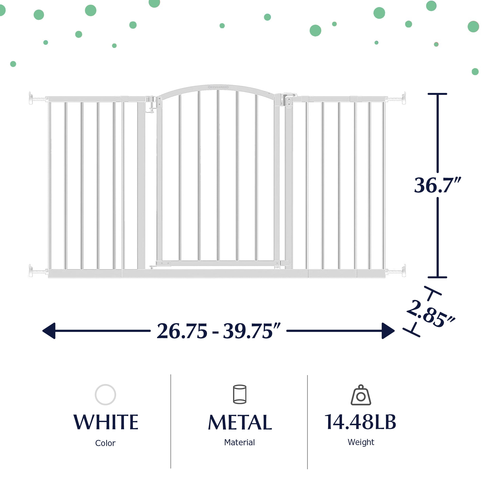 Ingenuity Ozzy & Kazoo Deluxe Extra Tall Walk - Through Arch Dog Gate