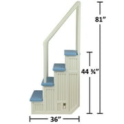 Aqua Select Everest Above Ground Pool Step and Ladder System | Blue
