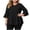 01 Black Tops for Women, variant on Womens Plus Size Tops 3/4 Sleeve V Neck Tshirts Ruffled Loose Casual Fall Going Out Tops XL-5XL