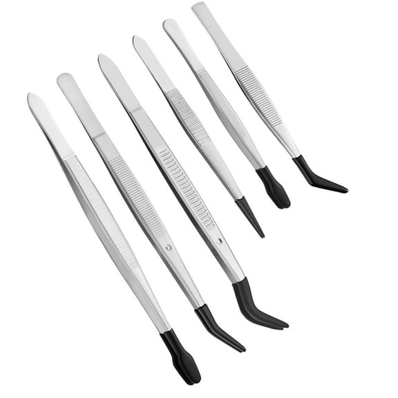 Rustproof Tweezers With Protective Silicone Tip Secure Handling Of Small Objects In Various Environment