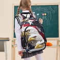 thumbnail image 7 of FORMRS Unisex School Backpack 17" Student Travel Bag with Laptop Compartment, American Eagle Pattern, 7 of 7