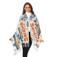 thumbnail image 3 of FORMRS Womens Scarf Winter Soft Long Big Warm Shawls Wrap Tassel Scarves, Blue Sardines Pattern, 3 of 9