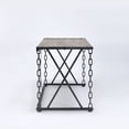 thumbnail image 5 of Rustic Oak and Antique Black Rectangular Desk, 5 of 5