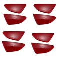 thumbnail image 1 of 8X Coche Estilo ABS LáMpara de Luz Antiniebla Trasera de PláStico Conjunto de Paneles Reflectores para 2 Demio 2015-2018, 1 of 8