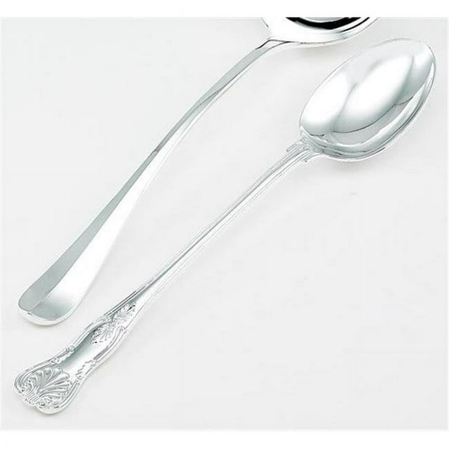 Creative Gifts International 015302 12.75 in. Kings Pattern Stuffing Spoon, Nickel plated
