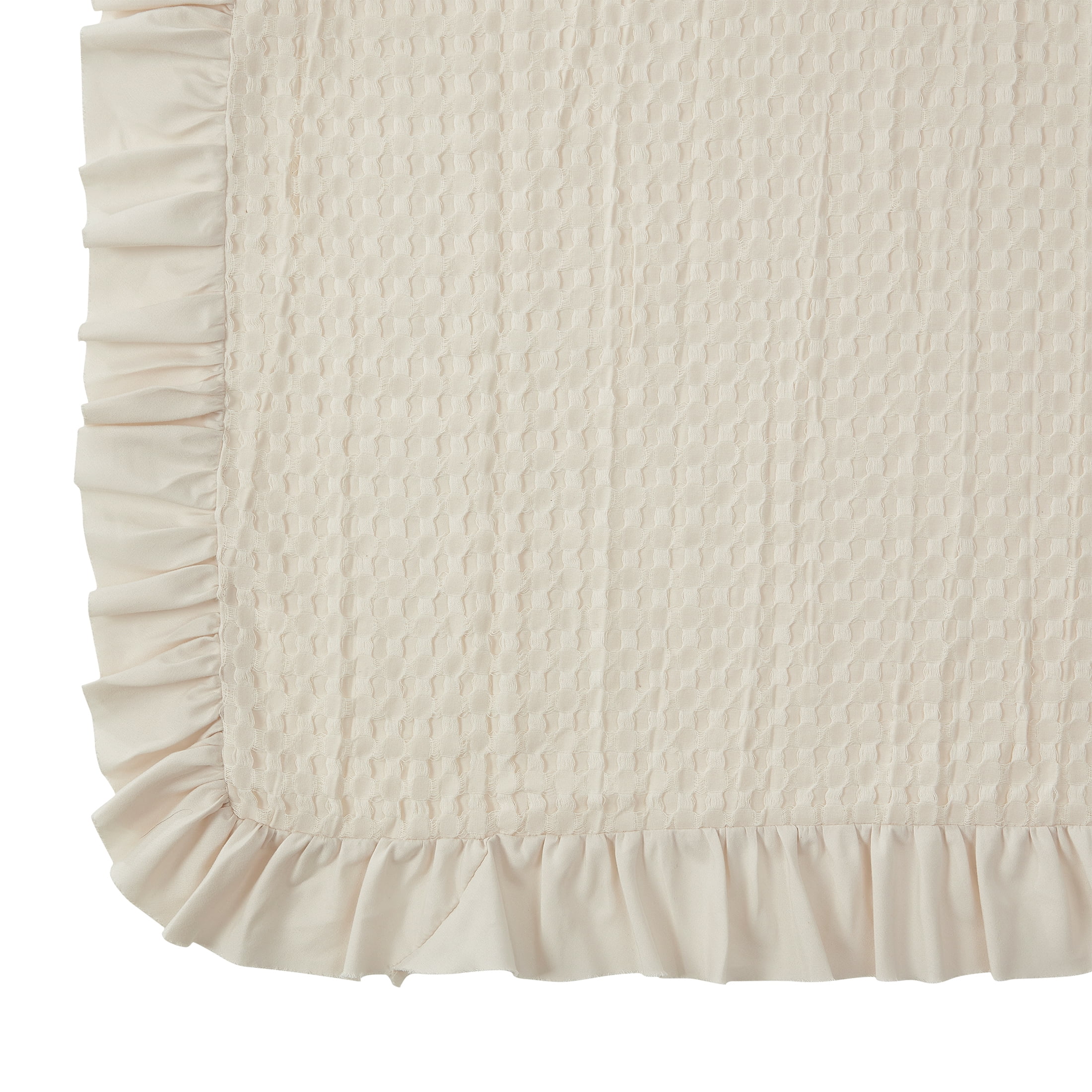 My Texas House Ella Taupe Waffle Woven Microfiber Bed Blanket, King