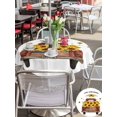 thumbnail image 5 of Outdoor Tablecloths with Umbrella Hole & Zipper, Sunflower Truck Round Tablecloth 54 Inch, Yellow Flowers Summer Botanical Watercolor Waterproof Table Cloth, Patio/Pool/Picnic Table Covers, 5 of 8