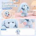 thumbnail image 2 of Knisume Stuffed Animals Running Elephant – Soft Plush Toy Cute Animal, Cute Plushies for Active Decor, Plush Toy Bedtime Cuddle Accent,A, 2 of 7