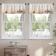 thumbnail image 2 of LALILO Kitchen Curtain Valance Mountains Sunset Beautiful Rod Pocket Window Curtain 52"x 18" Set of 2, 2 of 7