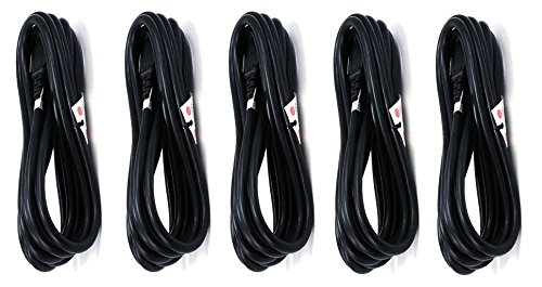 C13//5-15P , eDragon Power Cord Cable w// 3 Conductor 14AWG PC Power Connector Socket 4 Pack 2 Feet//0.6 Meters Black