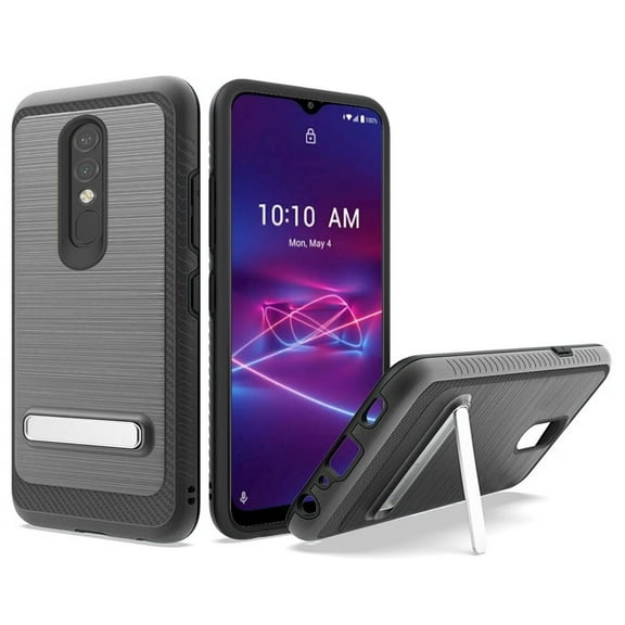 GSA Slim Brushed Hybrid Kickstand Case For Coolpad Legacy Brisa - Black