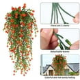 thumbnail image 6 of ZULAR 2 Pieces Artificial Hanging Flowers Fake Hanging Plant Faux Eucalyptus Leaf Greenery Vine Outdoor UV Resistant Plastic Plants Home Garden Wedding Party Indoor Outdoor Decorations, 6 of 7