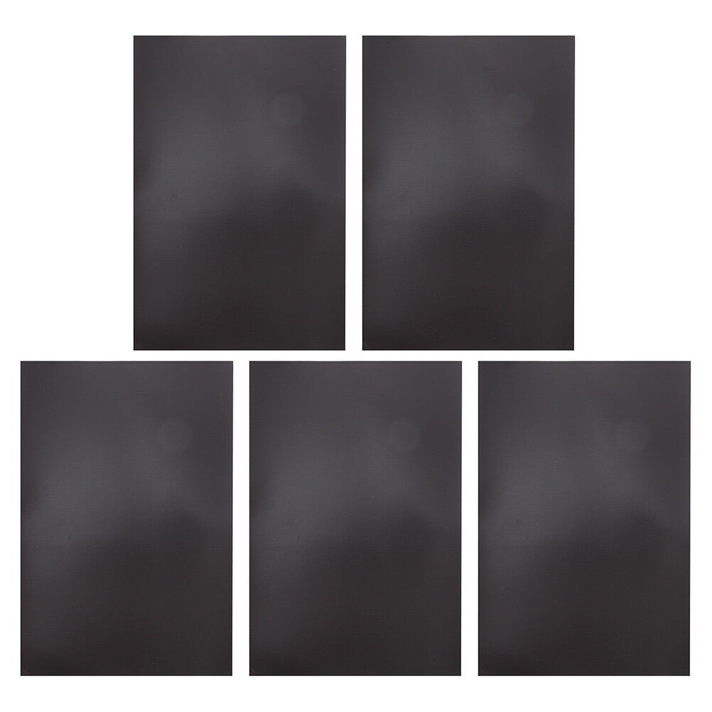 HOOWIFFY Black Self-Adhesive Magnetic Sheets, 5-Pack Cuttable Fridge Magnets for Home, Office, Crafts, Projects and More