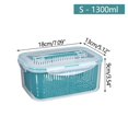 thumbnail image 2 of SDNall 1 Pcs Fruit Vegetable Storage Containers For Fridge Berries Vegetable Wash Vegetables Dehydration With Lids, 2 of 9