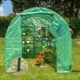 thumbnail image 5 of Sundale Outdoor Large Walk in Garden Plastic Green House Kit for Winter Greenhouse Waterproof PE Cover and Zipper Door, 5 of 8