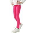 thumbnail image 6 of SILVERCELL Kids Girls Leggings Footless Solid Skinny Pants Child Stretch Basic Casual Sport Running Yoga Trousers 3-11Y, 6 of 9