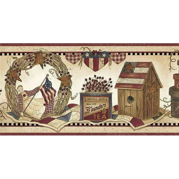 879688 Let Freedom Ring Wallpaper Border FFR12622b KBE12622b