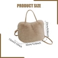 thumbnail image 7 of Women Handbag Fuzzy Tote Bag Shoulder Bag Soft Plush Material Versatile for Work Travel Parties, 7 of 7