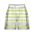 thumbnail image 5 of POROPL Shorts for Women Summer Elastic Waist Casual Shorts with Pockets Striped Short, 5 of 5