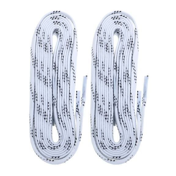 1 Pair Professional Ice Hockey Skate Laces Waxed Shoelaces Anti-Freezing Anti-Fracture Shoe Laces for Sports Skiing Hockey (White, 96 Inch)