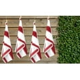 thumbnail image 6 of Native Fab Stripe Kitchen Dish Towel Set of 12 Cotton 18x28 Red White, 6 of 8