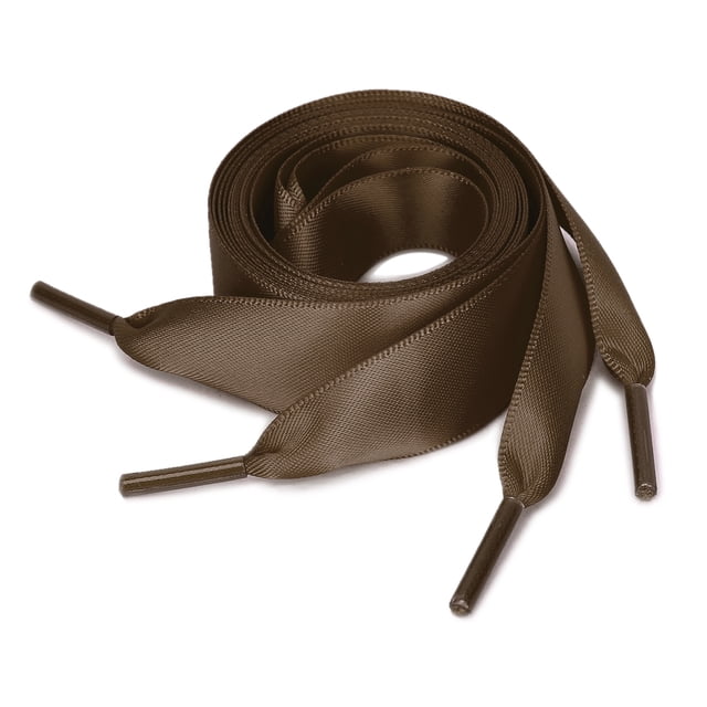 2 pares de cordones planos para mujer, zapatillas de deporte, cordones de lona Chocolate 120cm/47.2