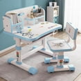 thumbnail image 4 of Floseru Kids Adjustable Height Desk and Chair Set with Drawer and Storage, Kids Table and Chairs School Study Desk for Kids, 4 of 10