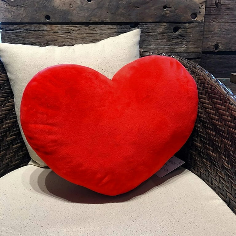 Buy BEATLESS HEARTS Microfiber Heart Shape Pillow (Red) - Set of 2 Online  at Low Prices in India 