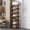 Brown, variant on DuoBao Bamboo Shoe Rack, Foldable Vertical Free Standing Shoe Storage Shelf Foldable design, Free standing for entryway or living room, Vertical organizer, Space saving closet shelf