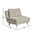 thumbnail image 4 of Flash Furniture Shaw Boucle Convertible Tri-Fold Sleeper Chair Armless Cream (BOBSBS031CRMBCL), 4 of 9