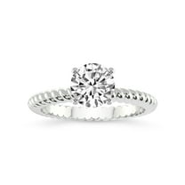 5 Carat IGI Certified Round Shape Lab Grown Diamond Engagement Ring | 14K White Gold |Sansa Solitaire Diamond Ring | FG-VS1-VS2 Quality Friendly Diamonds