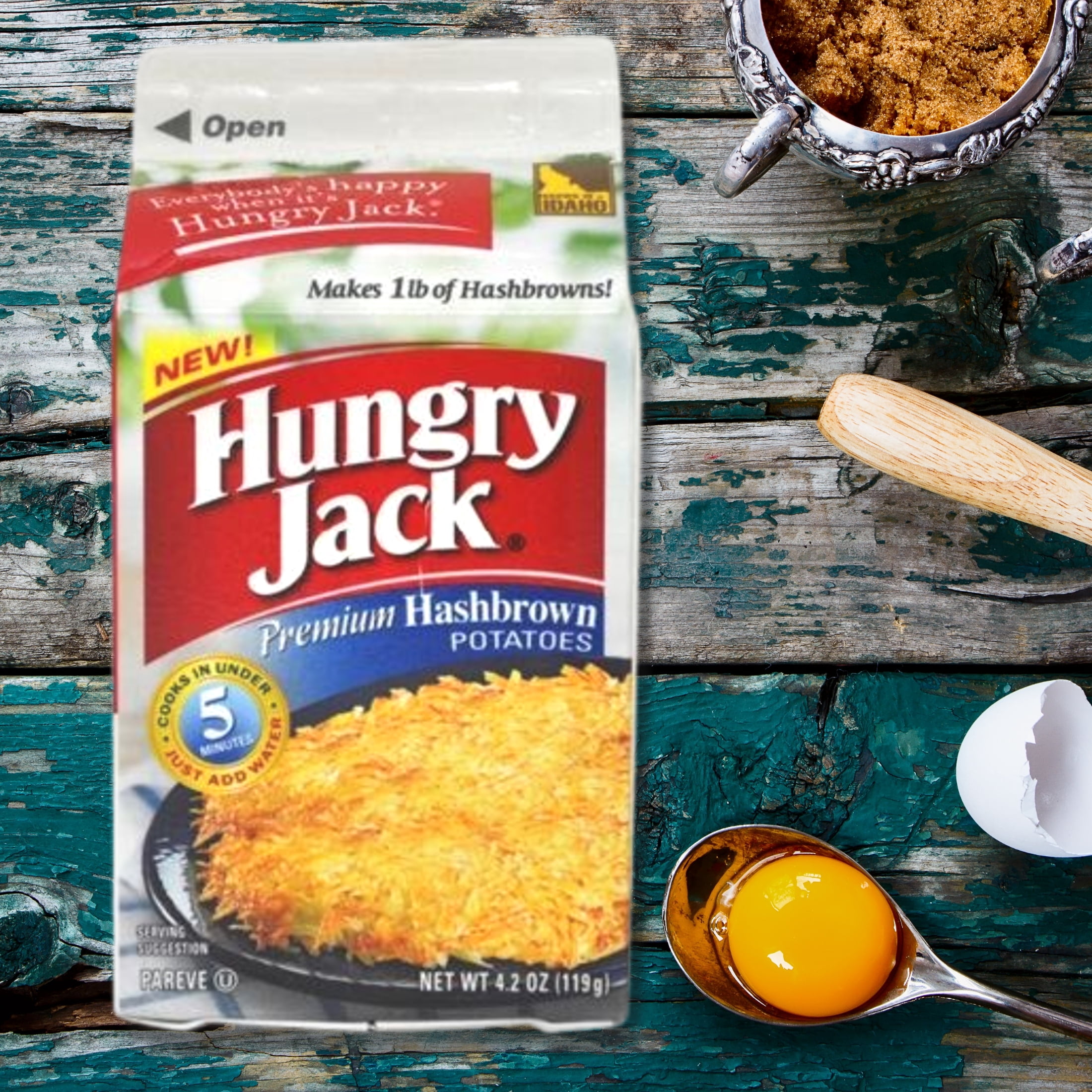 Hungry Jack Premium Hashbrown Potatoes 4.2oz Carton bundle of 3