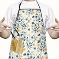 thumbnail image 2 of Pioneer Flower Floral Print Pattern Apron-Garden Aprons for Women with Pockets-Cotton Linen Waterproof Kitchen Cooking Gardening Aprons Adjustable for Kitchen,Cooking,BBQ and Salon 33x27 Inch, 2 of 7