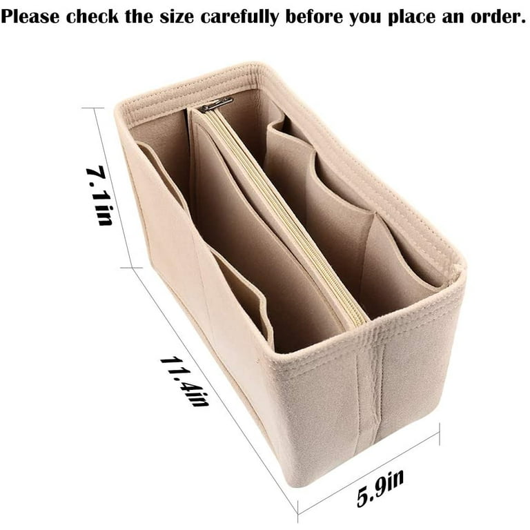  Purse Organizer Insert,Felt Bag Organizer with NEW Detachable  Zipper cover, fits, St Lious, Tote and handbag shaper (Large for St Louis GM,  Beige) : Clothing, Shoes & Jewelry