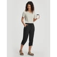 thumbnail image 7 of Baleaf Women's Capri Pants with Zipper Pocket Lightweight Quick Dry Water Resistant Capris Hiking Travel Casual UPF50+ Black L, 7 of 7