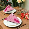 thumbnail image 6 of Coolnut Valentine's Day Love Heart Cloth Napkins Set of 6, Reusable Washable Polyester Dinner Table Napkins for Family, Weddings, Parties, Home Decor, 20 x 20 Inch Washcloth Gift, 6 of 7