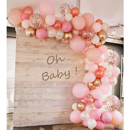 Rose Gold Balloons 100 Pack 12 Inch Gold and Pink Balloons and Pink  Confetti Balloons Garland Arch Kit for Bridal Shower Baby Shower Party  Decoration | Walmart Canada