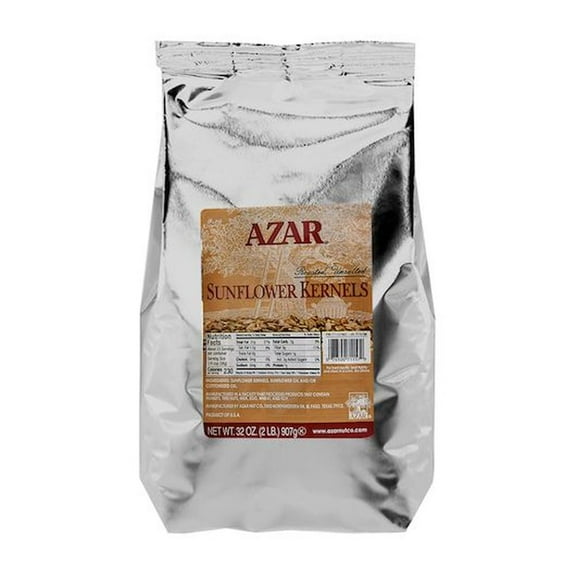 Azar Oil Roast Unsalted Sunflower Kernels, 2 Pound -- 3 per Case.