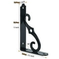 thumbnail image 4 of 5 Inch Decorative Shelf Brackets,Wall Shelf Brackets,Wall Mounted Metal Shelving Brackets, Heavy Duty Shelf Supports,L Shape Brackets for Floating Shelves Diy Home Kitchen, With Screws,1PCS, 4 of 6